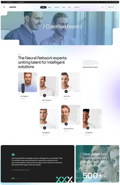 AI Agency & Technology HTML Template